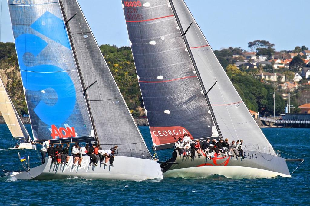 Mayhem chases Georgia - Final RNZYS Winter Race - September 10, 2016 &copy; Richard Gladwell www.photosport.co.nz